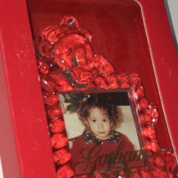 GORHAM BEAR ORNAMENT teddy picture frame CRYSTAL baby child photo holder… - Picture 3 of 5